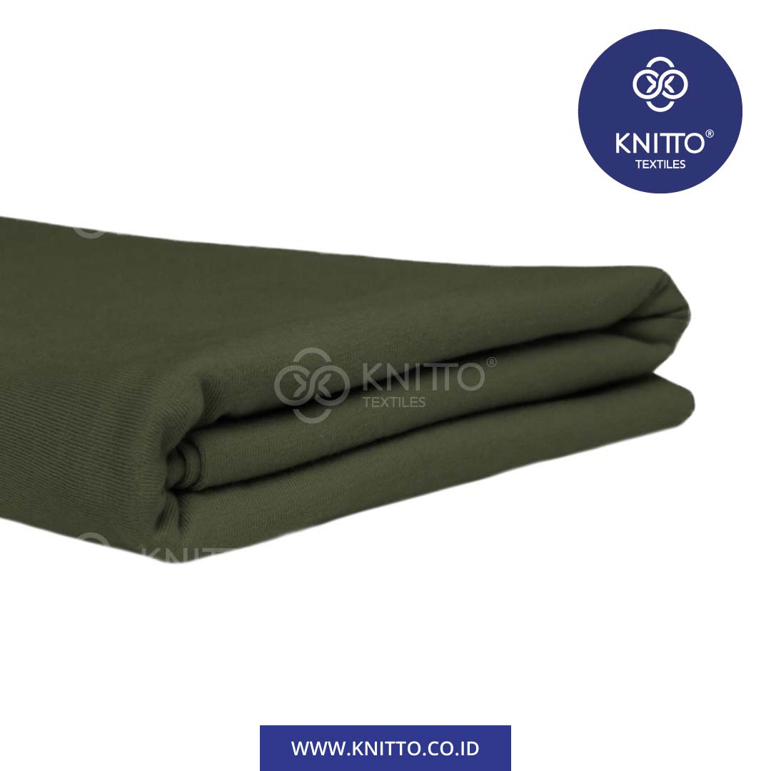 cotton combed 20s army green 1