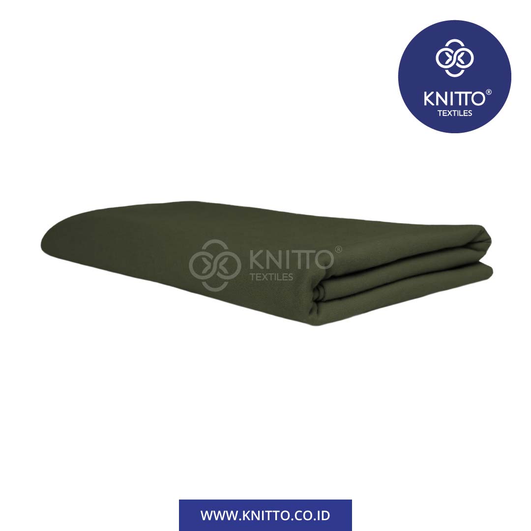 cotton combed 20s army green 2