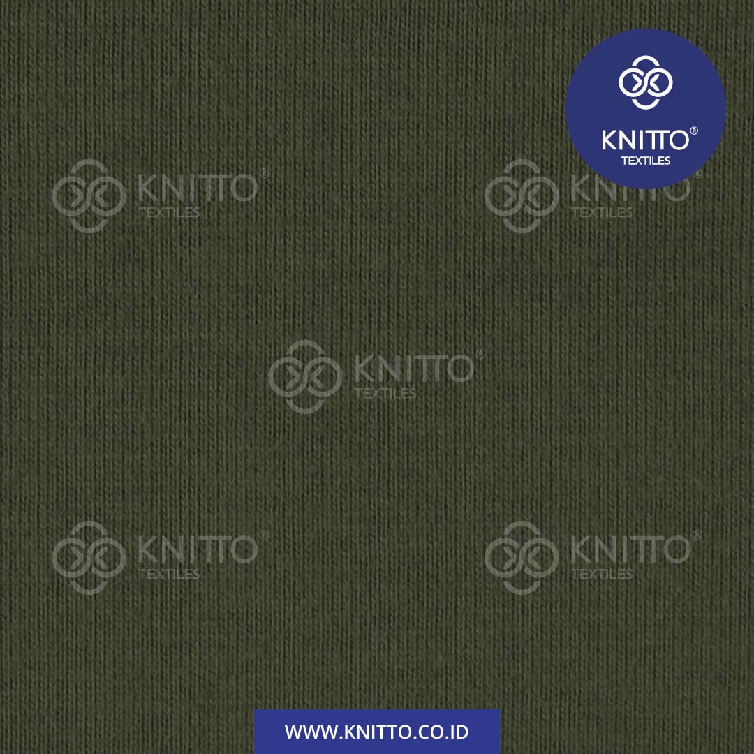 cotton combed 20s army green 3
