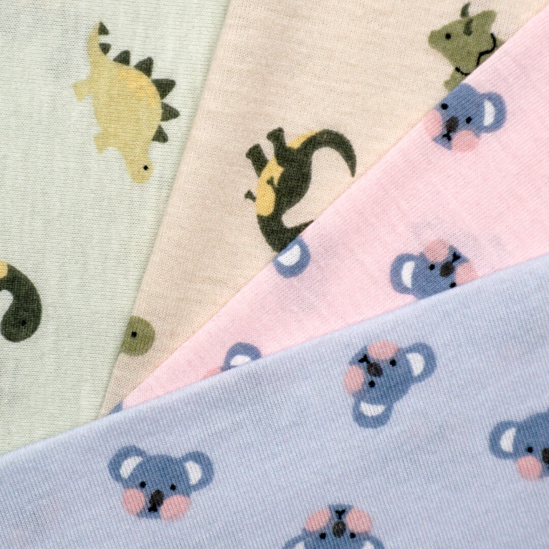 Jual Bahan Kain Motif Printing Animal Hewan Karakter | Toko Bahan Kaos Knitto