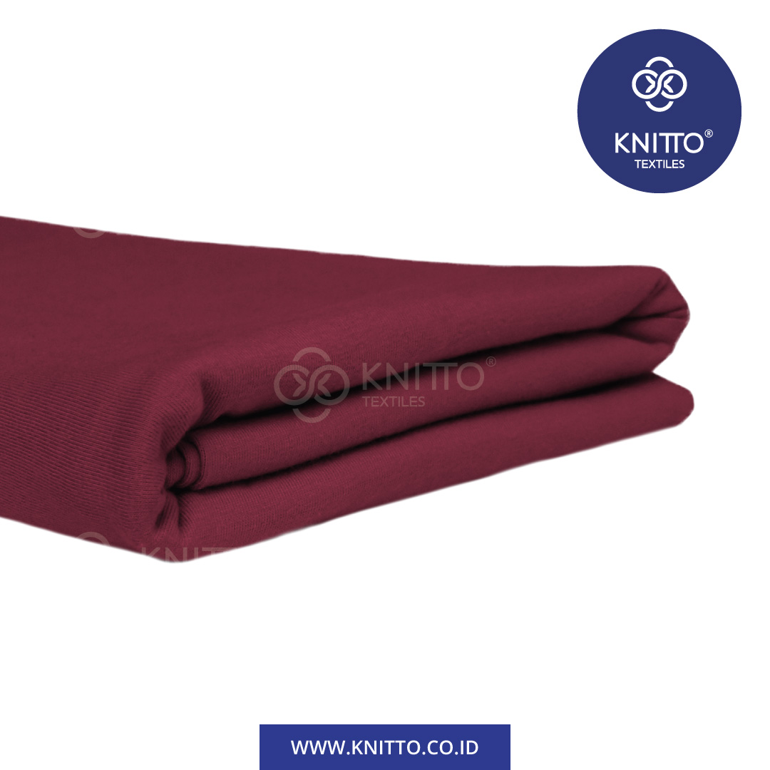 cotton combed 20s burgundy 1