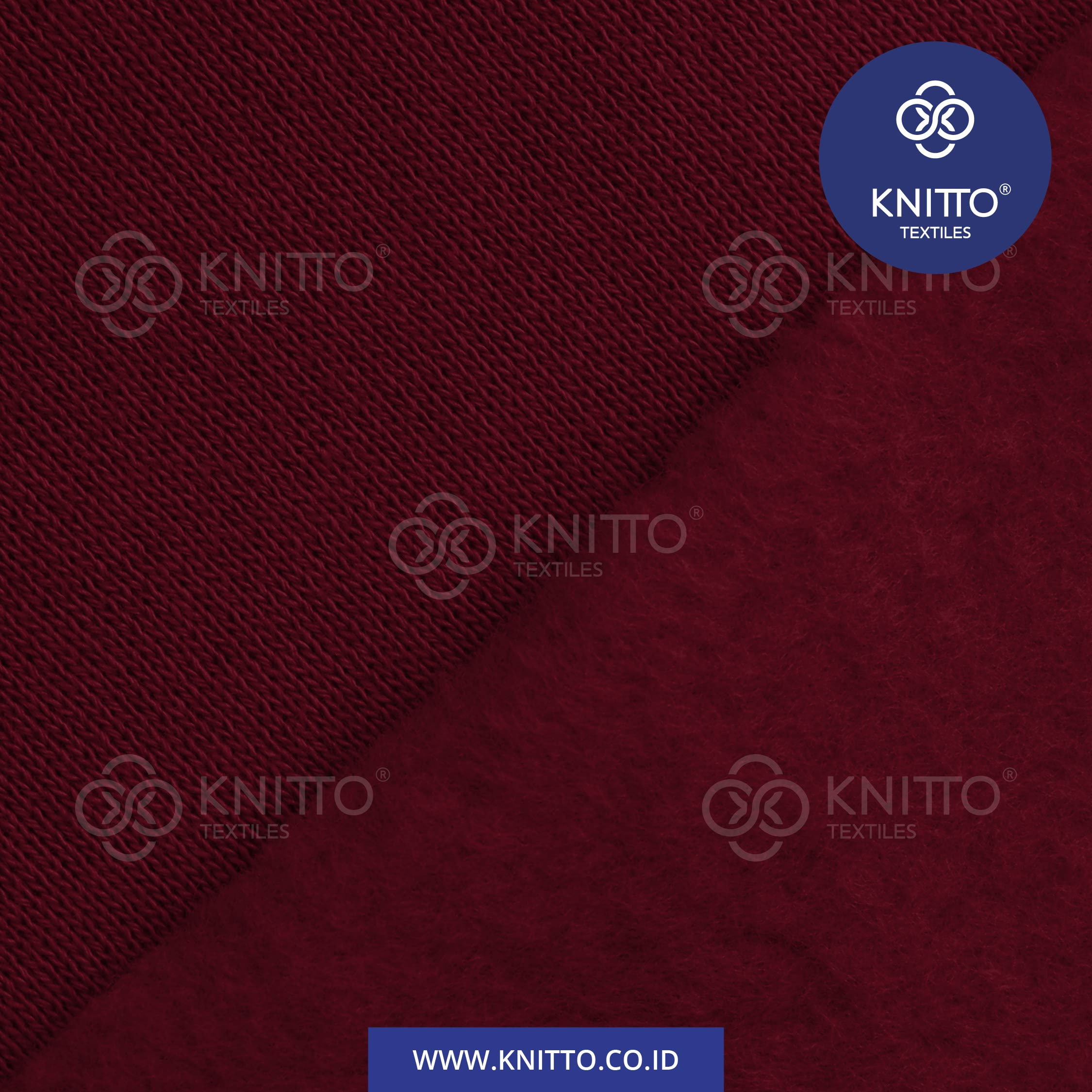 Bahan Combed Fleece Burgundy 3