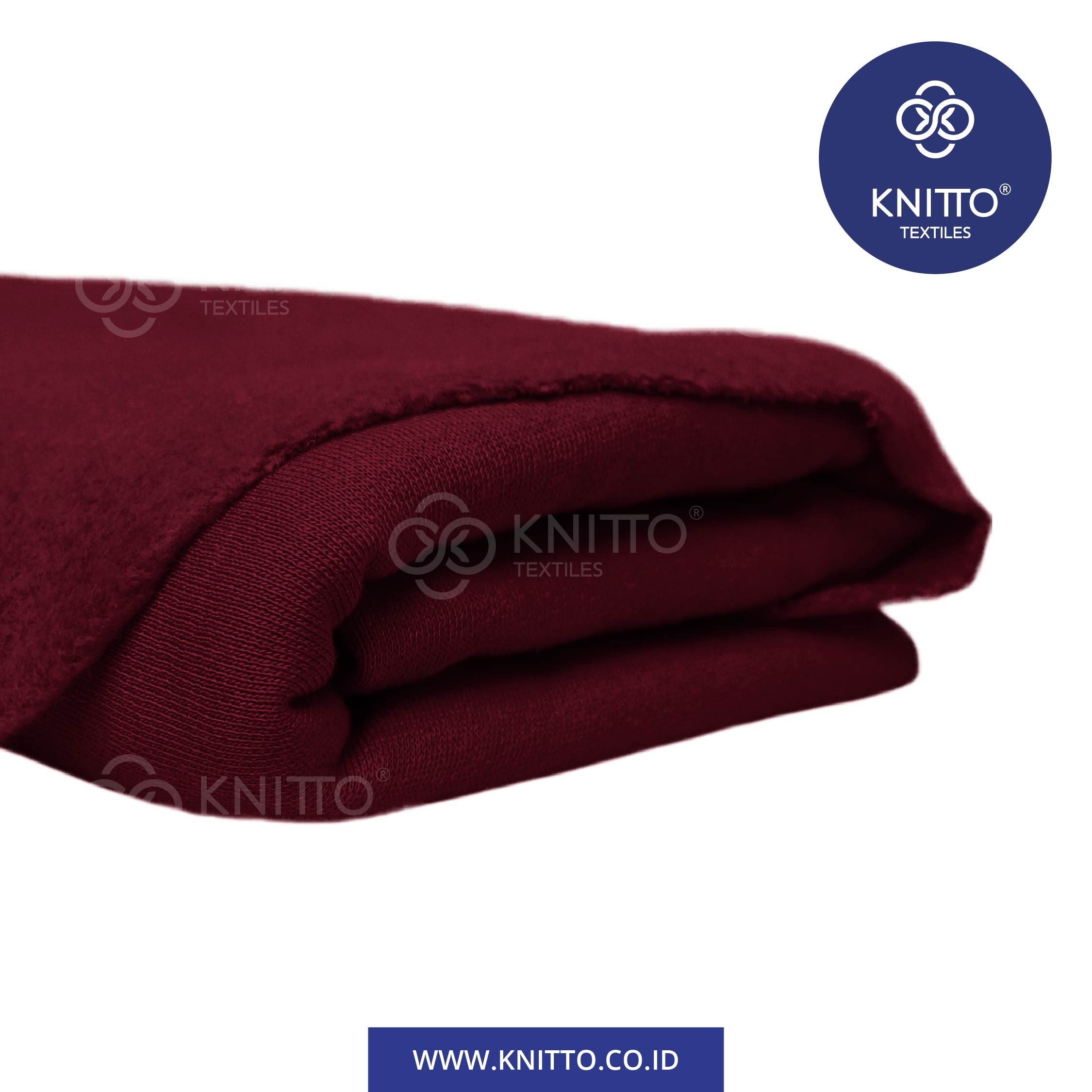 Bahan Combed Fleece Burgundy 1