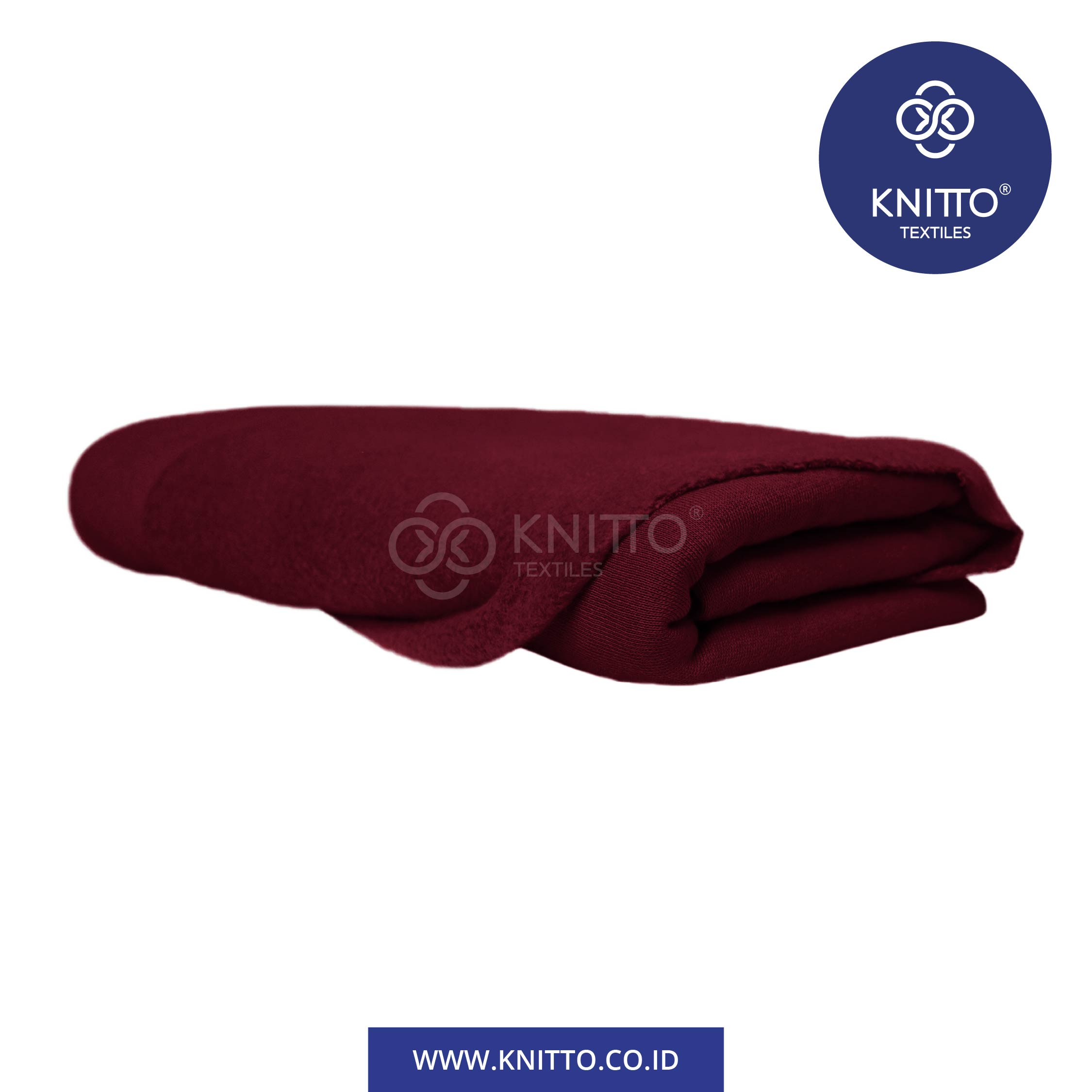 Bahan Combed Fleece Burgundy 2