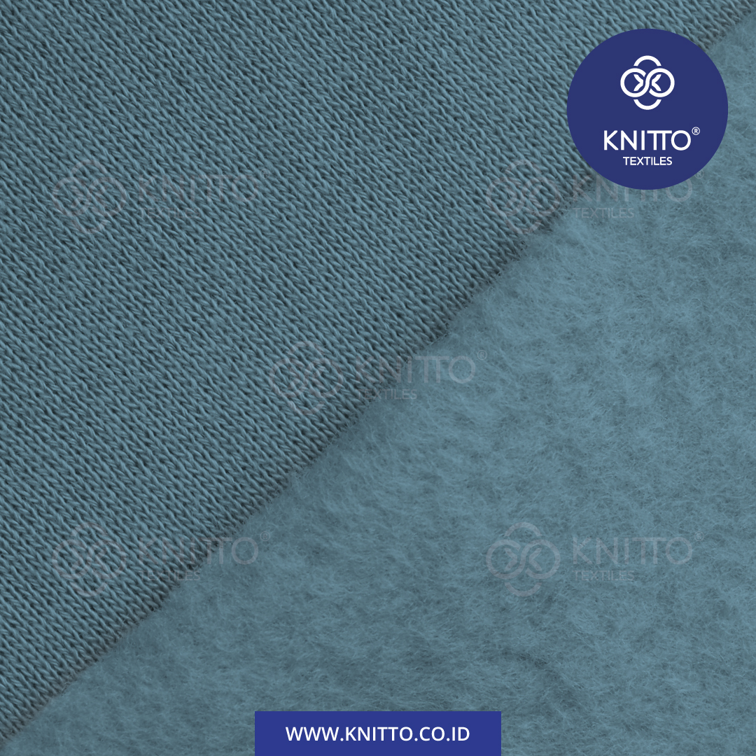 Bahan Combed Fleece Mineral Blue 3