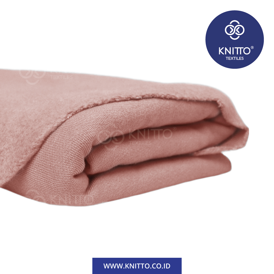 Bahan Combed Fleece Silver Pink 1
