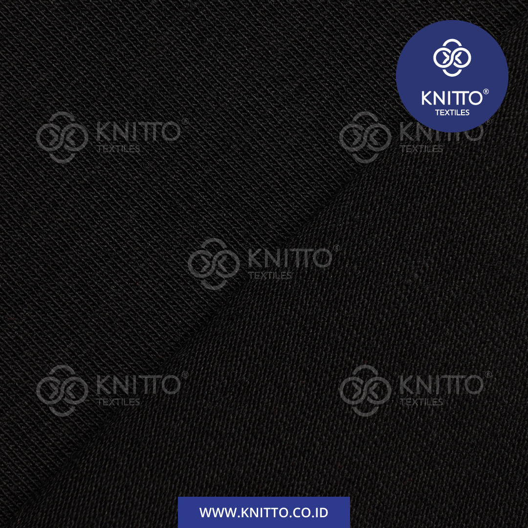 COTTON COMBED 40S SPANDEX JET BLACK EVO 3