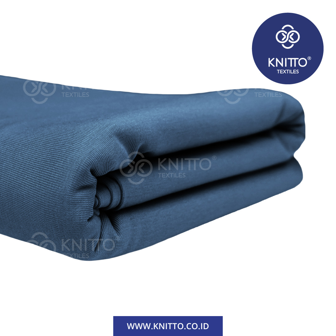 COTTON COMBED ENZYWASH 20S DENIM BLUE 1