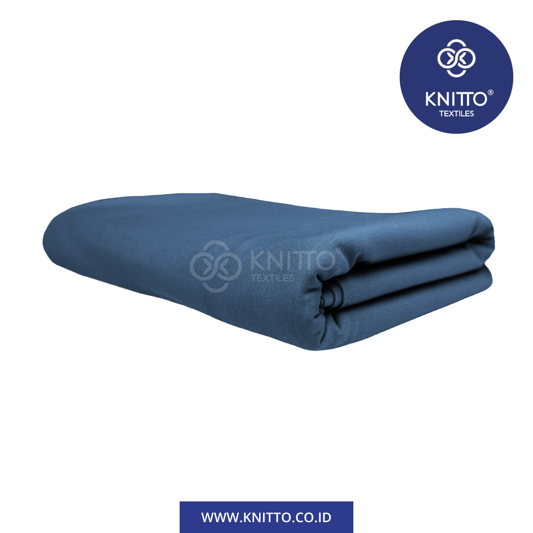 COTTON COMBED ENZYWASH 20S DENIM BLUE 2