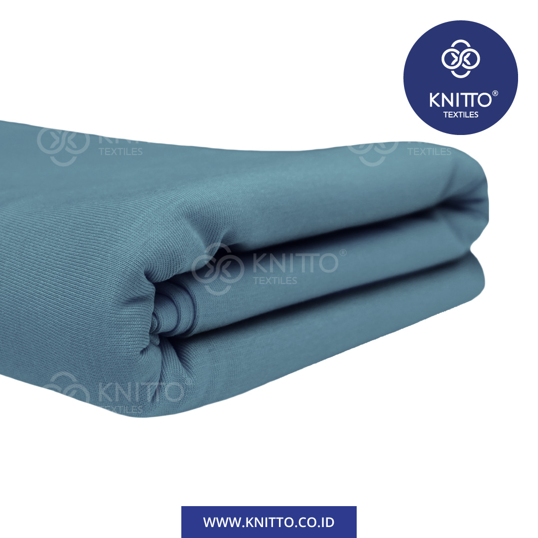 COTTON COMBED ENZYWASH 24S ASH BLUE 1