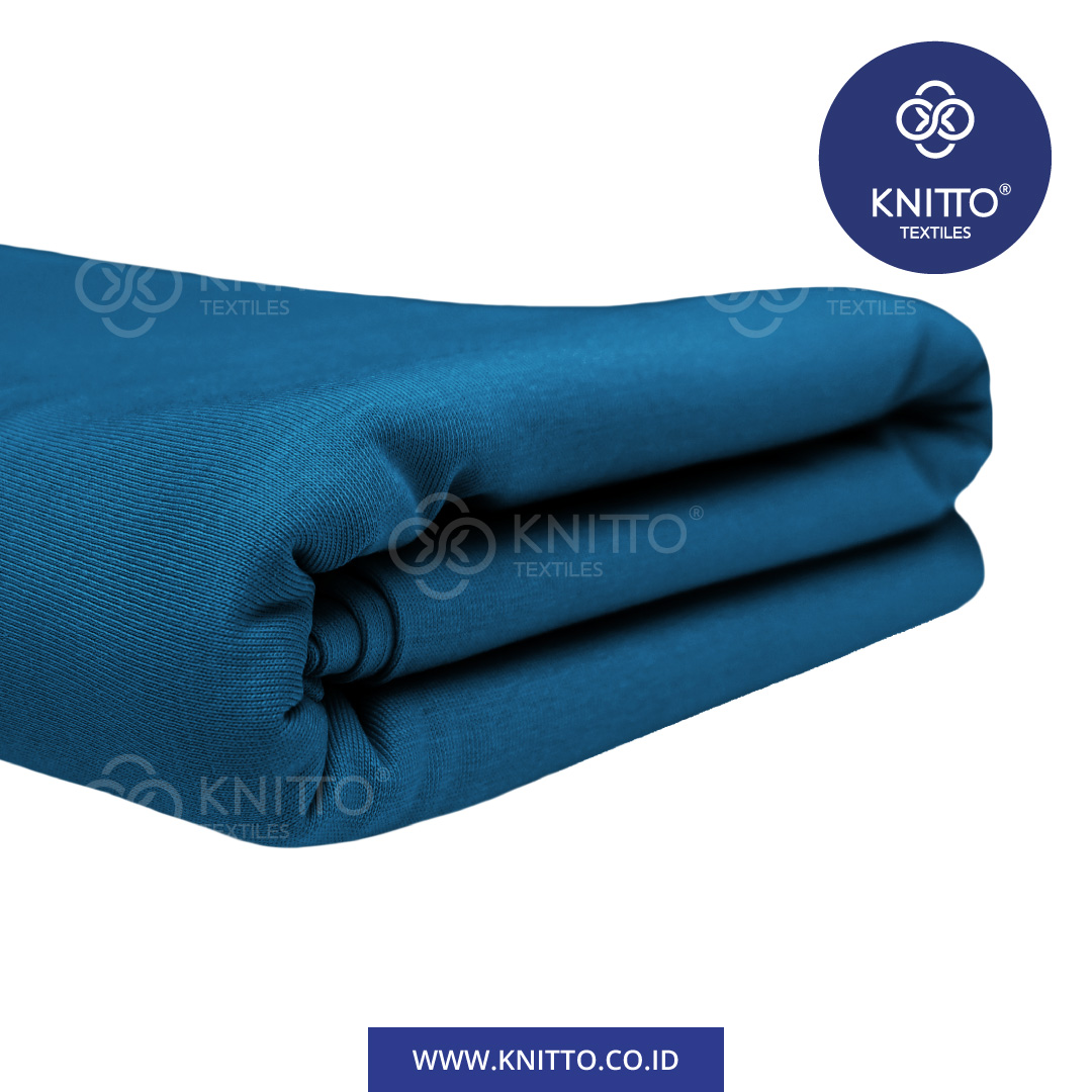 COTTON COMBED ENZYWASH 24S OCEAN BLUE 1