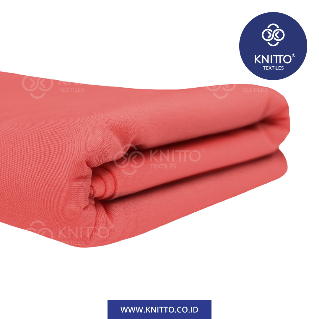 COTTON COMBED ENZYWASH 24S SALMON RED 1