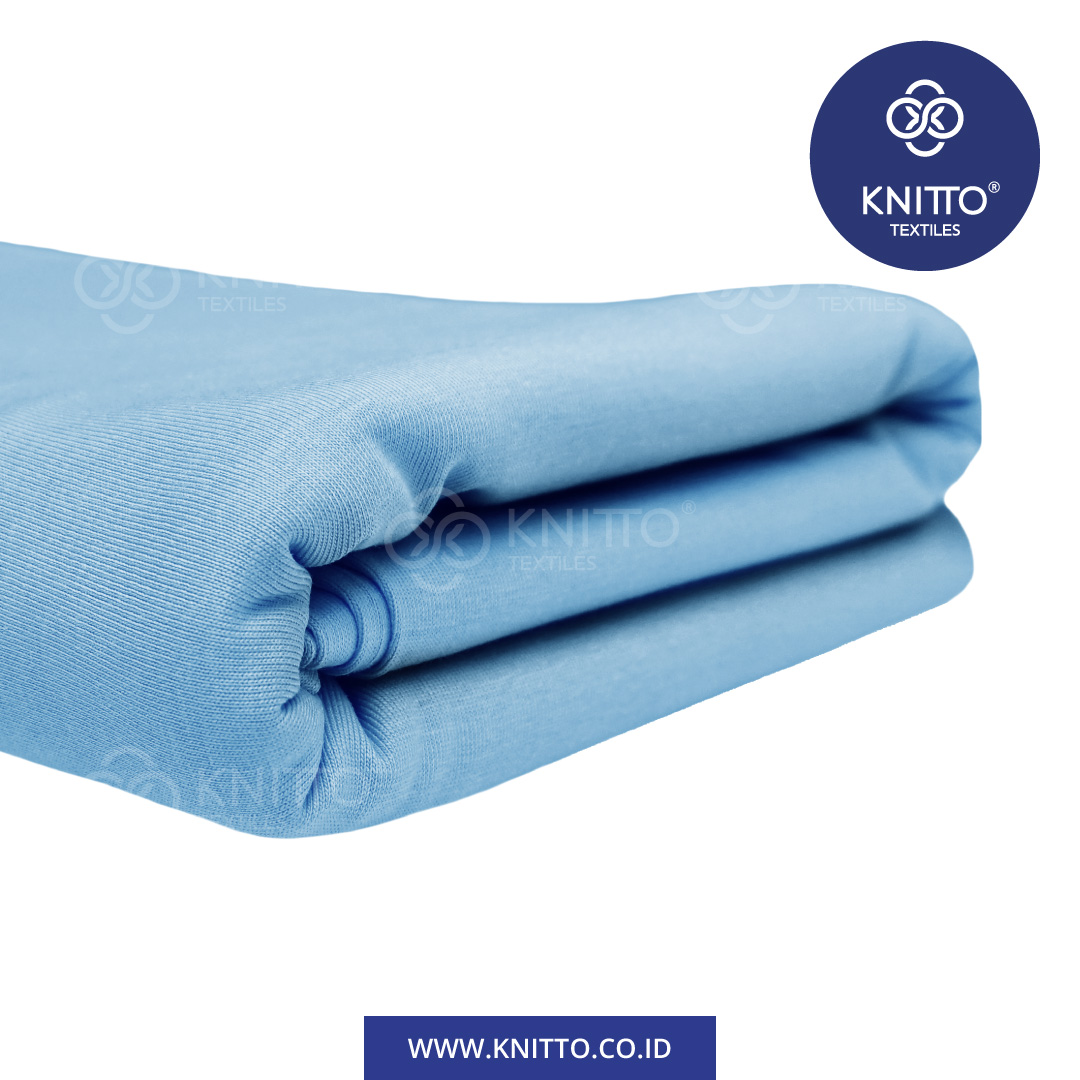COTTON COMBED ENZYWASH 24S Sky Blue 1