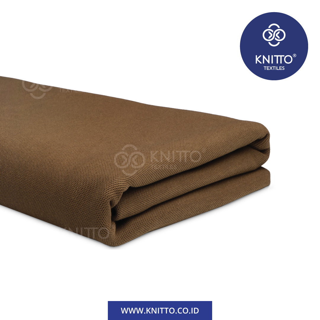 COTTON COMBED PIQUE ENZYWASH 24S TOFFEE 1
