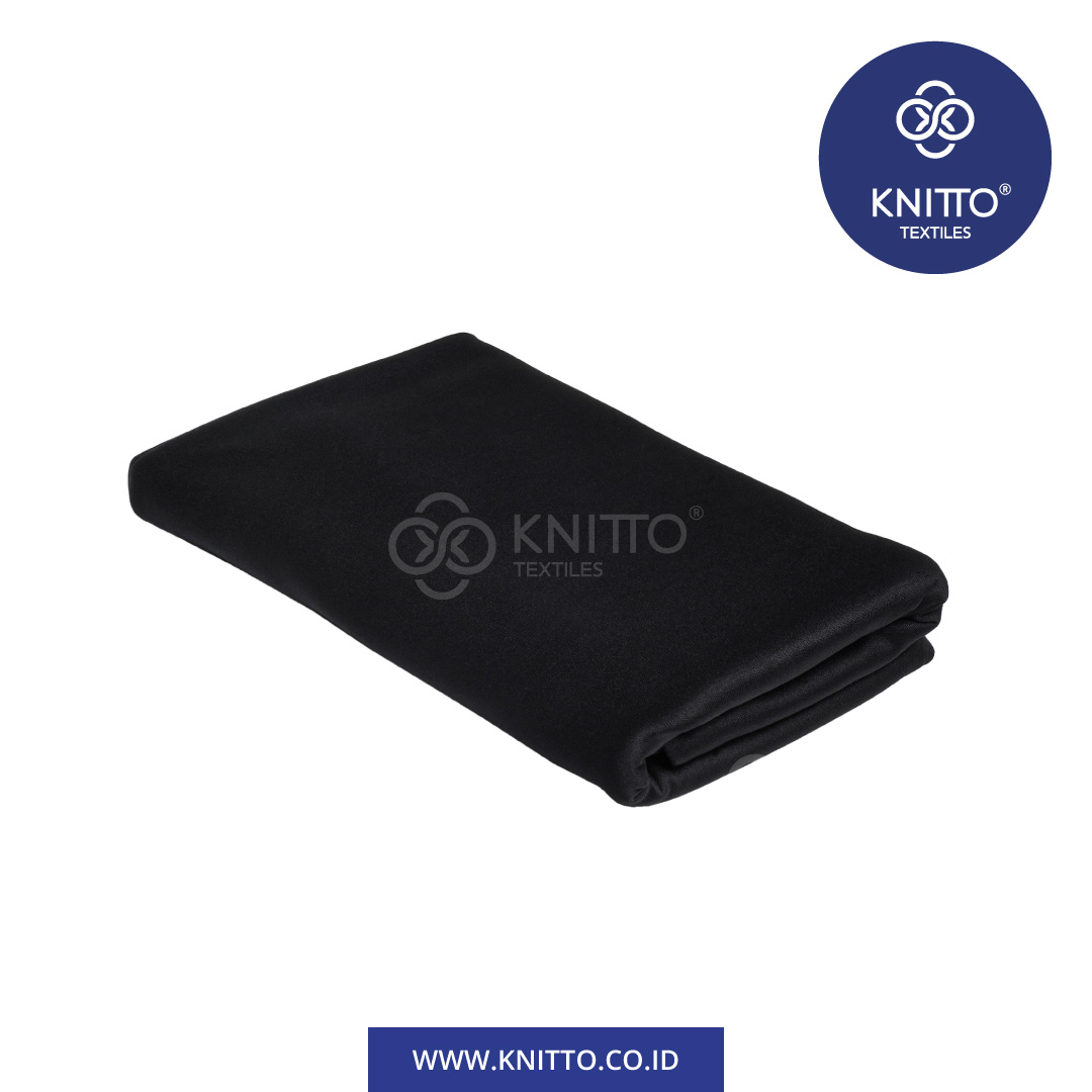 COTTON POLY DOUBLE FACE JET BLACK 2