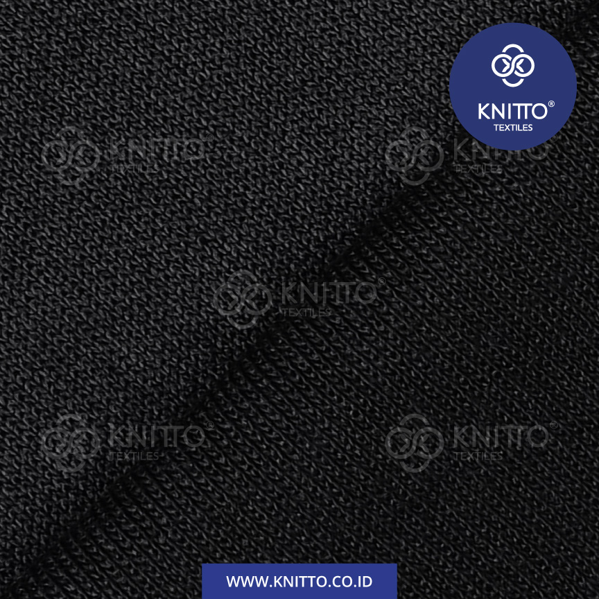 COTTON POLY DOUBLE FACE JET BLACK 3
