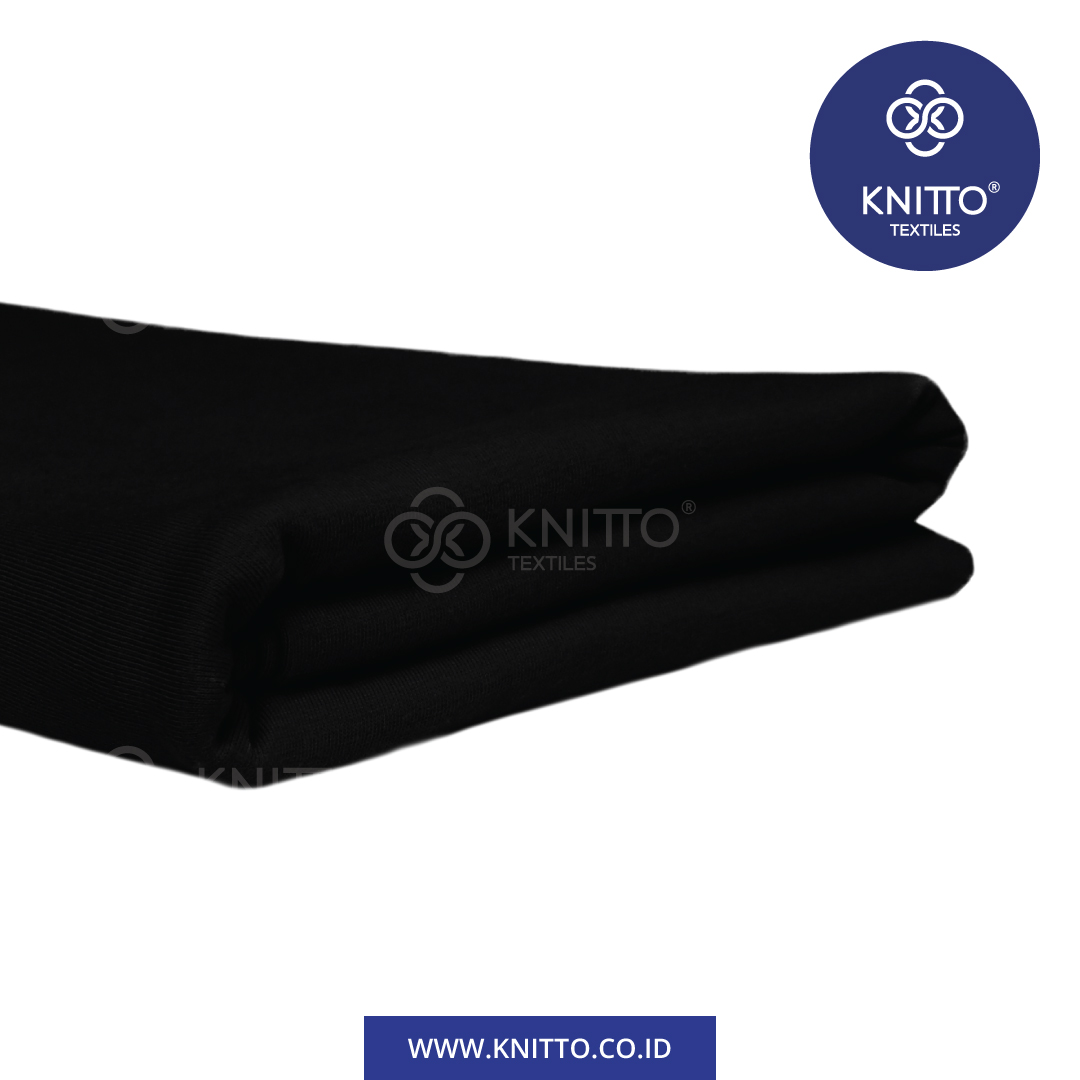Rib Cotton Combed 30s Smoke Black 1