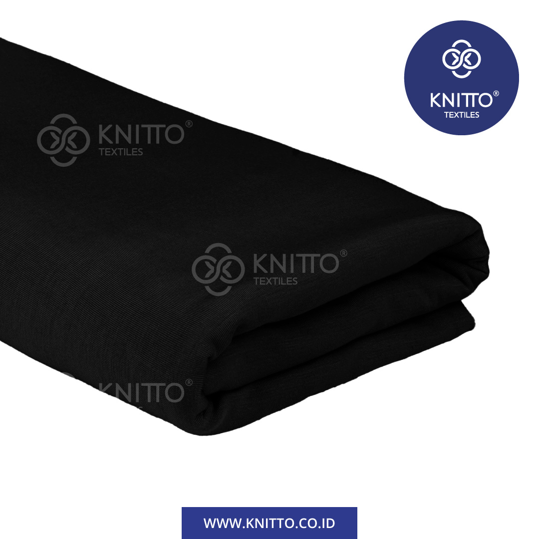 TENCEL™ MICRO MODAL BLENDED WITH SPANDEX REFINED JET BLACK 1
